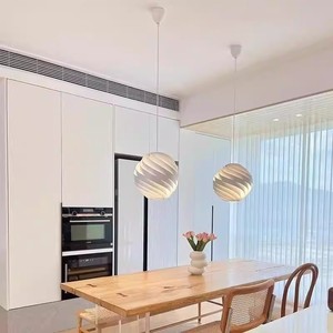 Lámpara colgante Turbo, candelabro Led redondo para el hogar, estudio, dormitorio, comedor, bar, escalera, sala de estar, luz blanca cálida y neutra - Product Image 2