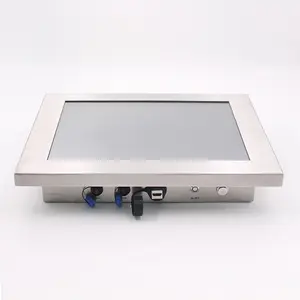 Industrie Touchscreen Monitor 15 Inch Ip67 Volledig Waterdicht Capacitief/Weerstand Ingebed Industriële Lcd-Scherm