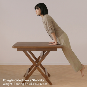 Modern Minimalist Solid Wood Rectangle <b>Dining</b> <b>Table</b> with X-Legs for <b>Dining</b> Room Hotel Apartment Outdoor - Product Image 3