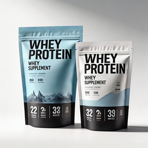 Custom Printed Matte Mylar Packaging Aluminum Foil Plastic Zipper Stand up Pouch Food Grade Whey Protein Creatine Powder <b>Bag</b> - Product Image 3