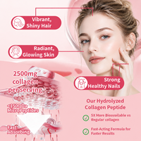 Gummies de collagène à marque privée OEM avec biotine et vitamine C, saveur fraise, 60 unités, pour la peau, les cheveux, les ongles et le soutien quotidien de la beauté