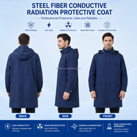 Manteau long en acier inoxydable personnalisé avec capuche, protection contre les radiations électromagnétiques (EMF), EMI, RF, veste de travail de protection contre les radiations