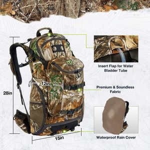 Sac à dos de chasse camouflage imperméable pour sports de plein air unisexe avec porte-arme et poches avant - Product Image 4