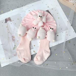Ensemble <span class=keywords><strong>bonnet</strong></span> pour bébé foetal printemps été chaussettes amusantes dessin animé <span class=keywords><strong>bonnet</strong></span> pour bébé nouveau-né ensemble de chaussettes <span class=keywords><strong>bonnet</strong></span> - Product Image 4