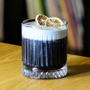 American Ins Style Diamond Base Old Fashion Beer Whisky Cup <span class=keywords><strong>Highball</strong></span> Glass Diseño a rayas para fiesta <span class=keywords><strong>Vaso</strong></span> De Whisky - Product Image 4