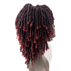 Parrucca Dreadlock Faux Locs Intrecciata Sintetica Resistente al Calore con Cinturino Regolabile e Cappuccio in Rete Elastica per Donna, Nera, <span class=keywords><strong>Rossa</strong></span>, <span class=keywords><strong>Bionda</strong></span>, Corta, Lavorata all'Uncinetto - Product Image 5
