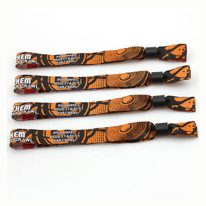 Bracelet de verrouillage <span class=keywords><strong>en</strong></span> plastique écologique bon marché avec logo personnalisé bricolage fait à la main avec ruban personnalisé pour les événements promotionnels - Product Image 2