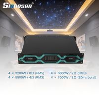 Amplificateurs de puissance de classe D 2U 4 canaux, haute puissance 6000W 2 ohms, amplificateur numérique audio professionnel d'occasion