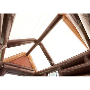 Maison gonflable de Noël en <span class=keywords><strong>plein</strong></span> <span class=keywords><strong>air</strong></span> tente de la grotte du père noël maison en <span class=keywords><strong>bois</strong></span> gonflable barre gonflable pour la décoration du festival - Product Image 5