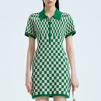 Robe pour femme de style nouveau, cardigan en tricot, col châle, robe en tricot à manches courtes, robe en tricot de printemps