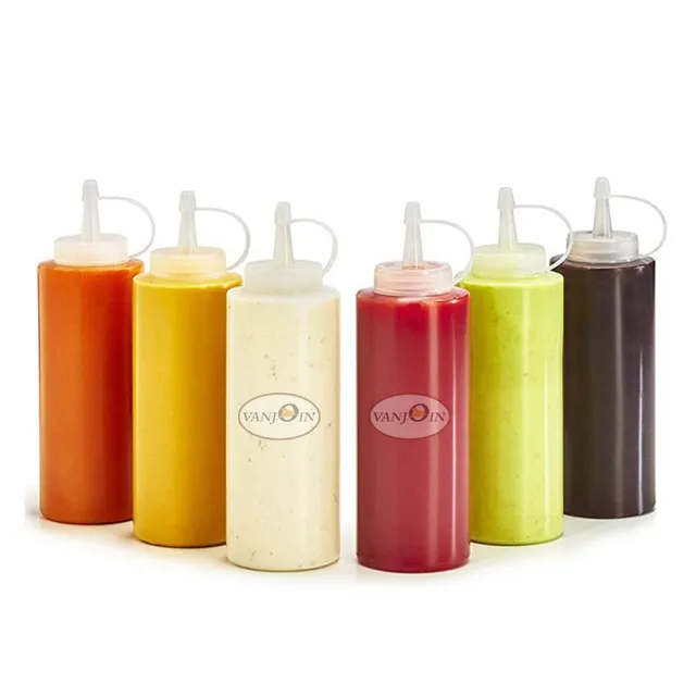 150Ml 250Ml 350Ml 500Ml 1000Ml Plastic Knijpfles Specerijen Geel Saus Fles Voor Thuis Hotel