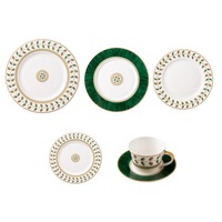 Collection de vaisselle de mariage en céramique au design marbré, assiettes en céramique, fournitures hôtelières, vaisselle élégante