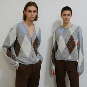 <strong>Argyle</strong> Jacquard Wool Cardigans With Buttons Women's <strong>Sweater</strong> Autumn Winter Hot-sale Wool <strong>Sweater</strong> - Product Image 4