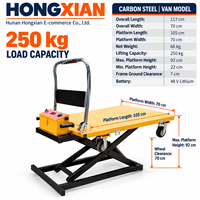 Chariot élévateur hydraulique électrique, plateforme de levage mini pour camionnette, chariot à plateforme électrique portable