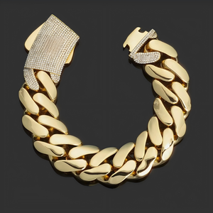 Statement Urban Streetwear Bezel Set GRA Moissanite Cuban Bracelets S925 Silver 18K Gold Plated Iced Out Curb Interlocked <b>Men</b> - Product Image 4