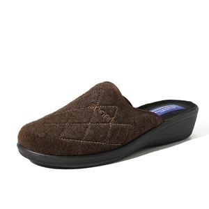 Premium Wedge Heel <strong>Felt</strong> Slippers Custom Pattern Slip-On <strong>Clogs</strong> for Indoor &amp; Outdoor Wholesale Customizable Mules - Product Image 1