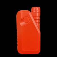 Bouteille d'huile moteur en plastique carrée vide de 1L de haute qualité