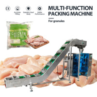 Machines d'emballage verticales multifonctions avec godet à chaîne pour l'emballage de 1 kg (26 oz) de viande congelée, poulet, légumes, nouilles et autres aliments