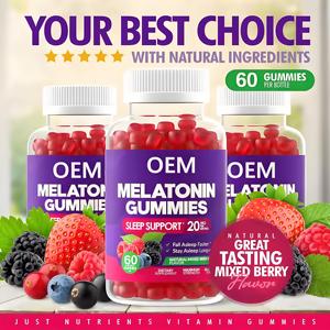 OEM Vegan melatonina Gummies caldo che vende integratore per la salute per adulti migliora la memoria e il sonno orsetti gommosi dolci - Product Image 3