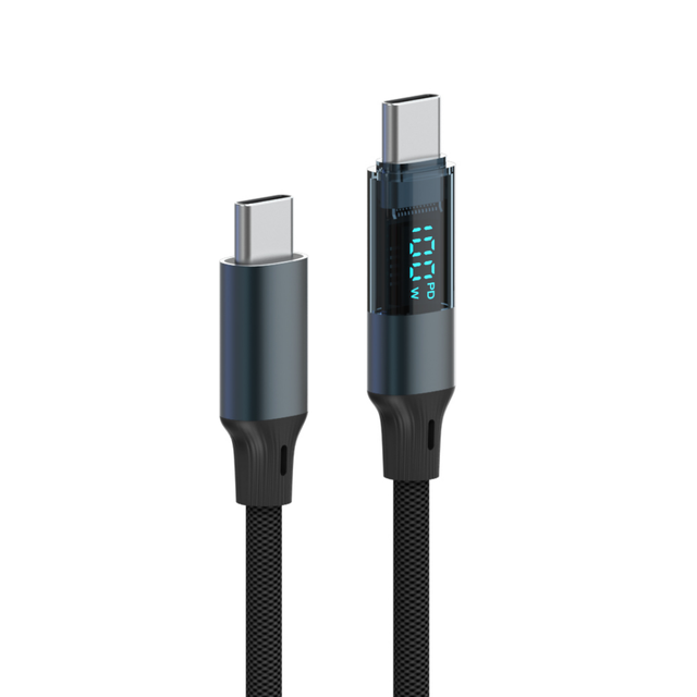 Trend 240W LED Digital Fast Charging PD 100W 1M 2M USB C Port Display Power Data Cables for Computer & IOS Nylon Jacket