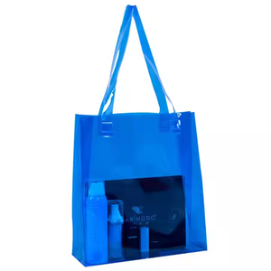 Sac de plage tendance en PVC transparent avec fermeture à boucle personnalisée, imperméable, couleur néon bonbon, pour le shopping en plein air, cadeau pour la plage - Product Image 4