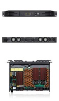 Amplificateur de puissance numérique TDP225 Classe D 1U FCC CE ROHS 2*2500W 8Ω 2*4100W 4Ω 2*6100W 2Ω Boîtier métallique pour spectacles sur scène