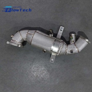 ท่อลง FlowTech คุณภาพสูง SS304 สำหรับ Alfa Romeo Giulia/Stelvio 2.0T GME-T4 พร้อมแผ่นกันความร้อน ติดตั้งได้โดยตรง - Product Image 4