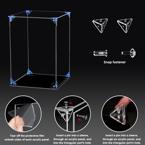 Thân thiện với môi rõ ràng Acrylic Hộp hiển thị cho sưu tầm cho nhà cho LEGO thay thế kính trường hợp hiển thị số liệu - Product Image 3
