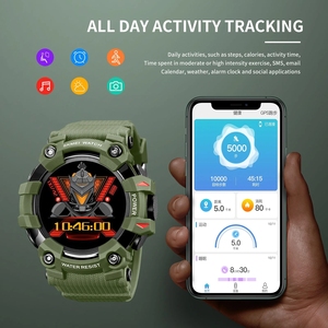 Personaliza Tu Propio Reloj Inteligente Skmei S231 231 S-231 con Logotipo, Reloj Deportivo Digital con Pantalla Táctil Azul Camuflaje, Monitor de Sueño, <span class=keywords><strong>Android</strong></span> 4G, GPS - Product Image 2