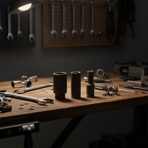 Fervi <b>Impact</b> <b>Socket</b> Wrench <b>Set</b> 3-Piece Metric <b>Deep</b> Drive Tool Kit - Product Image 3