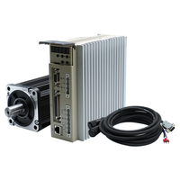 Kit moteur électrique HLTNC T3L-L20F-RABN avec driver AC 220V 0.75KW 3000RPM 2.4Nm à montage sur bride, servomoteur avec driver pour CNC