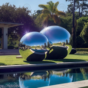 Bola de espejo reutilizable <span class=keywords><strong>gigante</strong></span> gran brillo burbujas inflables esferas grandes globos aire PVC bolas de Navidad para decoración de fiesta - Product Image 6