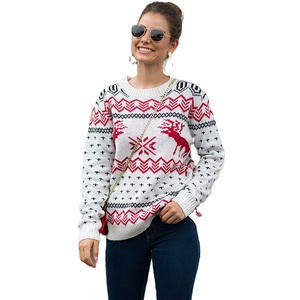 Maglione Natalizio Con Luci LED Per Donna E Uomo - Brutto Maglione Di Natale Con Renna, Girocollo, Manica Lunga, Idea Regalo Per Coppia E Famiglia - 4