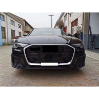 Grille de pare-chocs avant de nouveau Style Grille en nid d'abeille avec caméra pour Audi A6 A6L S6 RS6 C8 2019-2021