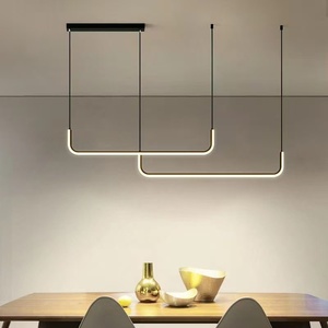 Lustre de restaurant nordique moderne en aluminium, hauteur réglable, éclairage LED suspendu, lampe de salle à manger, lampe de bar, design minimaliste pour <span class=keywords><strong>bureau</strong></span> - Product Image 1