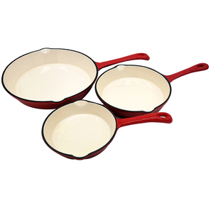 Customized Food-Grade Cast Iron <strong>Frying</strong> and <strong>Grill</strong> <strong>Pan</strong> with <strong>Enamel</strong> Coating <strong>Pans</strong> - Product Image 3