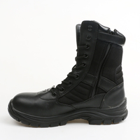 Bottes de sécurité industrielles en cuir lisse Aimboo, résistantes aux coupures, chaussures de travail, vente en gros d'usine, bottes de sécurité d'usine S1P