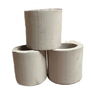 Excellent Acid Resistance Scrubbing Tower Packing Rings 80mm Ceramic Raschig Ring