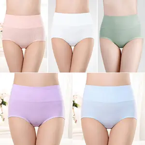 Best supplier Comfortable Cotton Underwear Women's Panties Breathable and Comfortable Soft Cotton High Waist Plus Size
