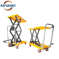 Rayvanbo PT 1000kg hydraulique voiture table élévatrice à ciseaux plate-forme acier haute résistance haute qualité tables élévatrices bas prix pour la vente