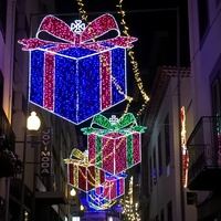 Lumière LED 2D personnalisable pour poteau, motif lumineux pour les fêtes, éclairage de poteau de Noël, éclairage extérieur pour la rue, décorations de Noël