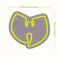 Enseigne néon LED icône du hip-hop Wu-Tang Clan, lumière réactive à la musique pour studio, bar, décoration murale de cave à homme