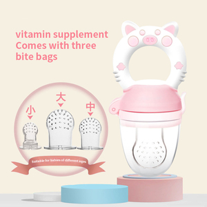 Cấp thực phẩm mềm trẻ sơ sinh Silicone vui vẻ Núm vú làm dịu Feeder bé sữa đông lạnh trái cây trung chuyển núm vú với răng - Product Image 2