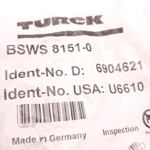 Plc New <strong>Bsws</strong> 8151-0 Circular Plug M12 Male, 4a, 60v, Ip67, 5 Position, U6610 for Warranty Product - Product Image 2