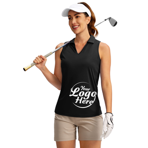 เสื้อกอล์ฟแขนกุดกีฬาผู้หญิงเสื้อกล้ามคอวีเสื้อโปโลกอล์ฟคอปกสำหรับผู้หญิง _ เสื้อผ้ารองเท้า & เครื่องประดับ - Product Image 1