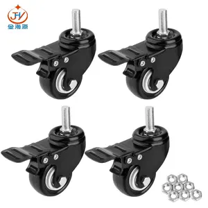 Heavy Duty Swivel Caster With Brake For Shopping Carts Trolley Workbench Furniture