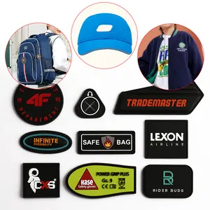 Factory Superior Quality PVC 3D 2D Soft Rubber Label Patch OEM Silicone Brand Logo For Clothing Cap Bag Shoes Customizable Tag