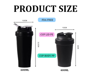 Venta al por mayor logotipo personalizado 400ml 600ml bebida directa ecológica aplicable <span class=keywords><strong>Fitness</strong></span> gimnasio viaje Proteína de plástico para - Product Image 2