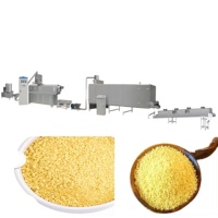 Extrudeuse à double vis entièrement automatique en acier inoxydable de qualité alimentaire, alimentée électriquement/à gaz, pour la production de couscous et de riz
