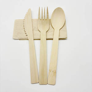 Kit de Couverts Portables en Bambou Biodégradable Certifié FSC pour Voyage, Camping et Dîner – Vente en Gros - Product Image 3